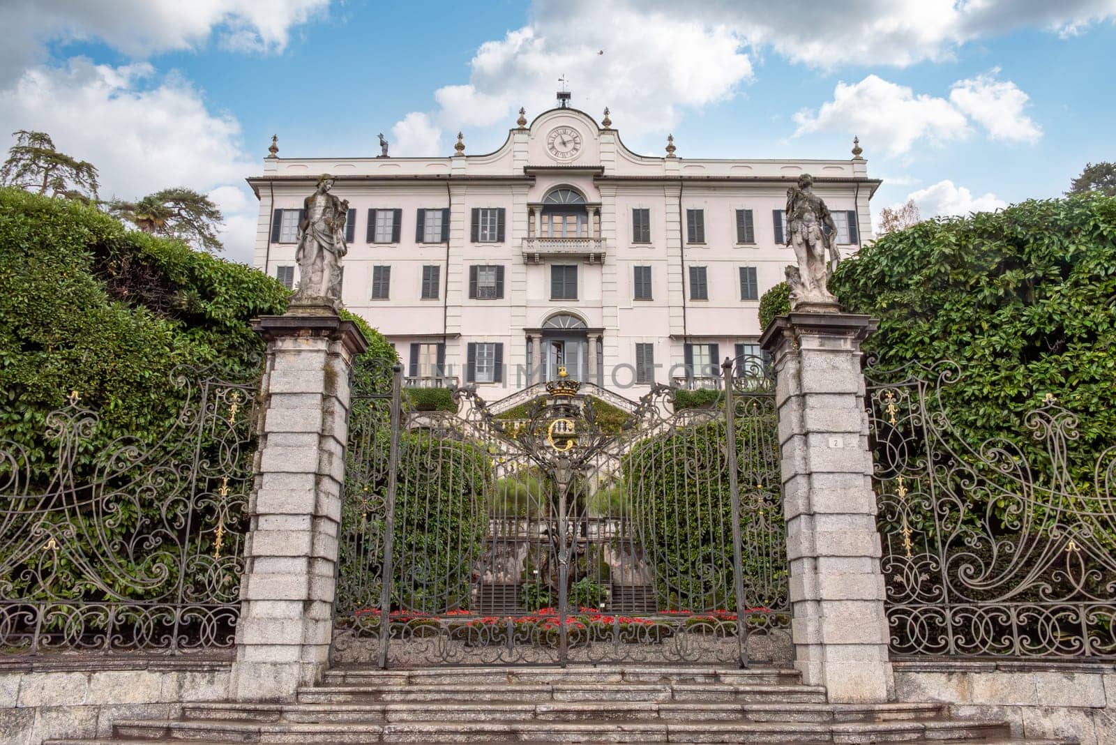 TREMEZZO, ITALY - OCTOBER 02,2023 - Iconic villa Carlotta at lake Como, Italy