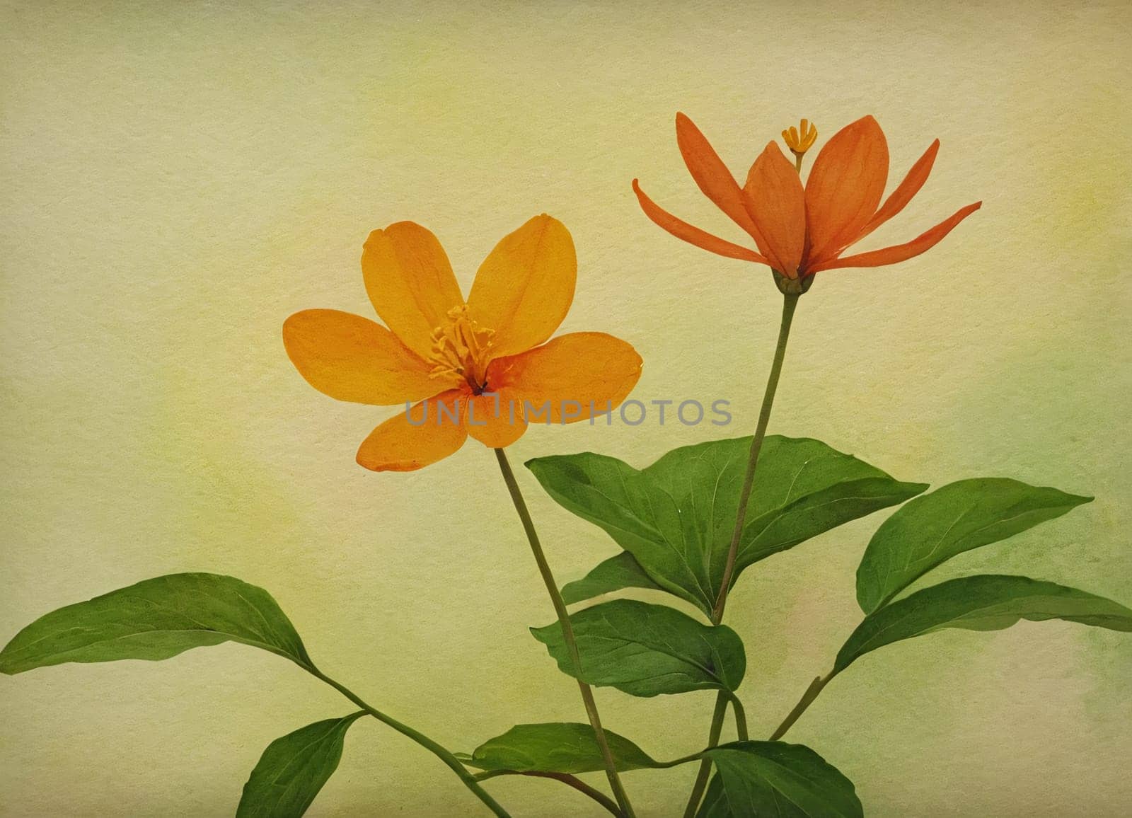 A beautiful watercolor painting featuring a collection of vibrant flowers against a dark background. The flowers are in full bloom, showcasing petals in shades of red, pink, orange, and purple. The flowers have detailed centers with visible stamens.