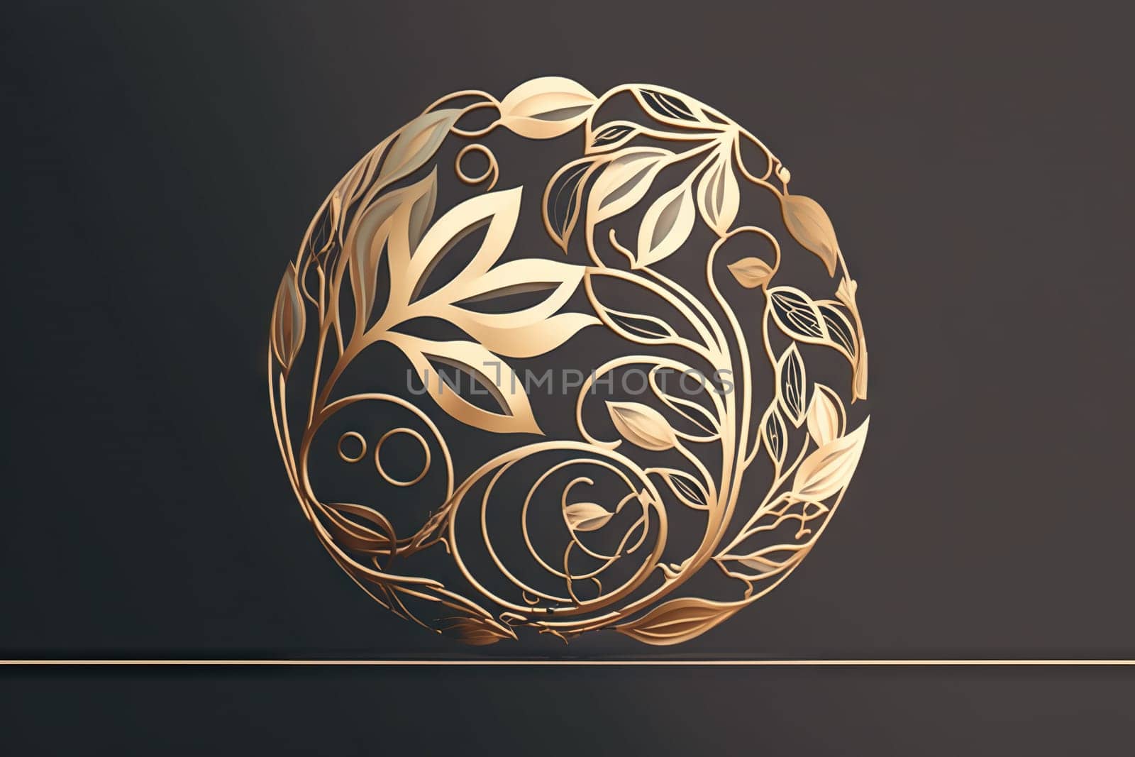 Abstract Golden Floral logo Design - environmental protection concept by chrisroll