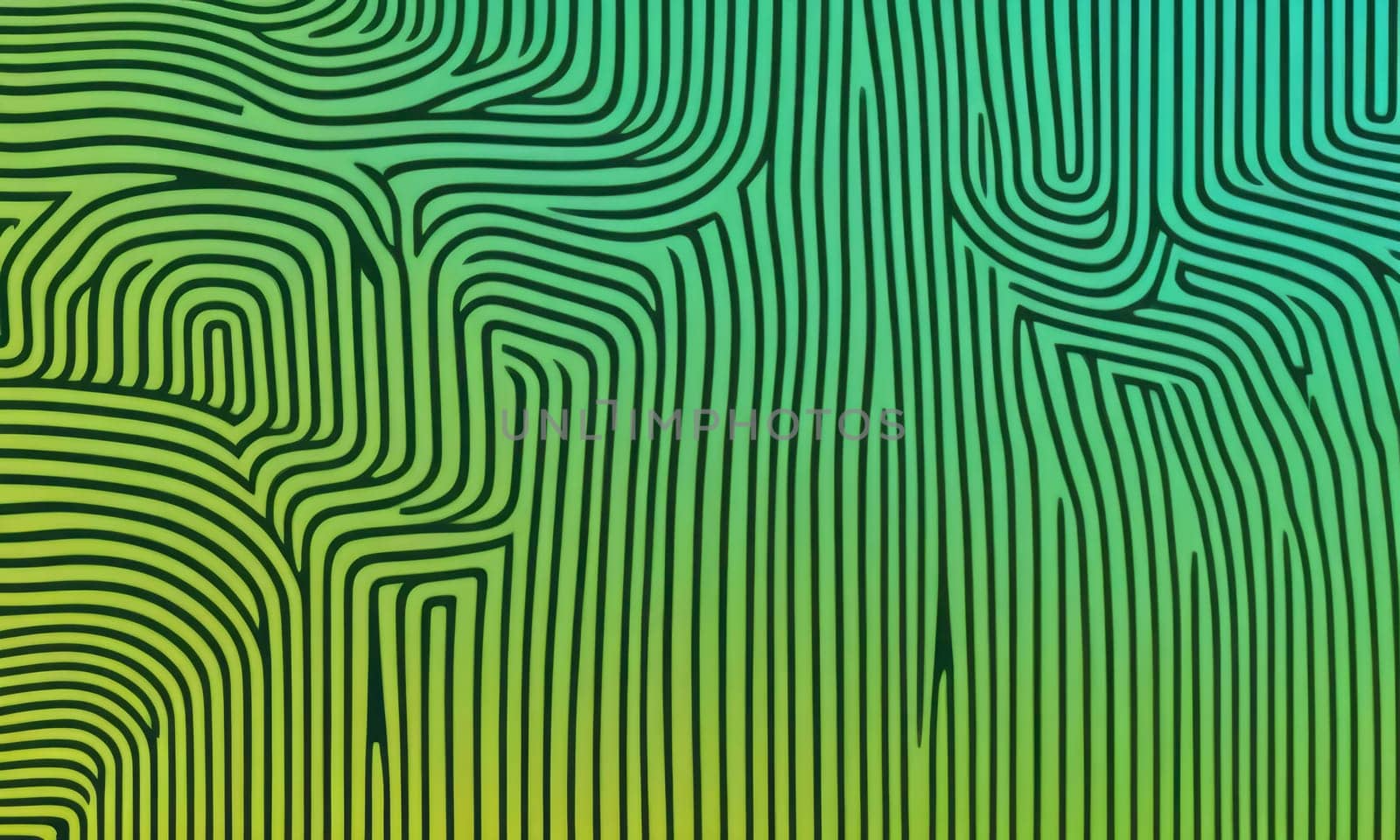 A gradient wallpaper with Labyrinth shapes using green and old lace gradient colors. Generative AI.