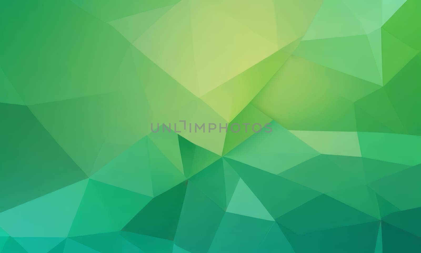 A gradient wallpaper with Geometric shapes using green and lightseagreen gradient colors. Generative AI.