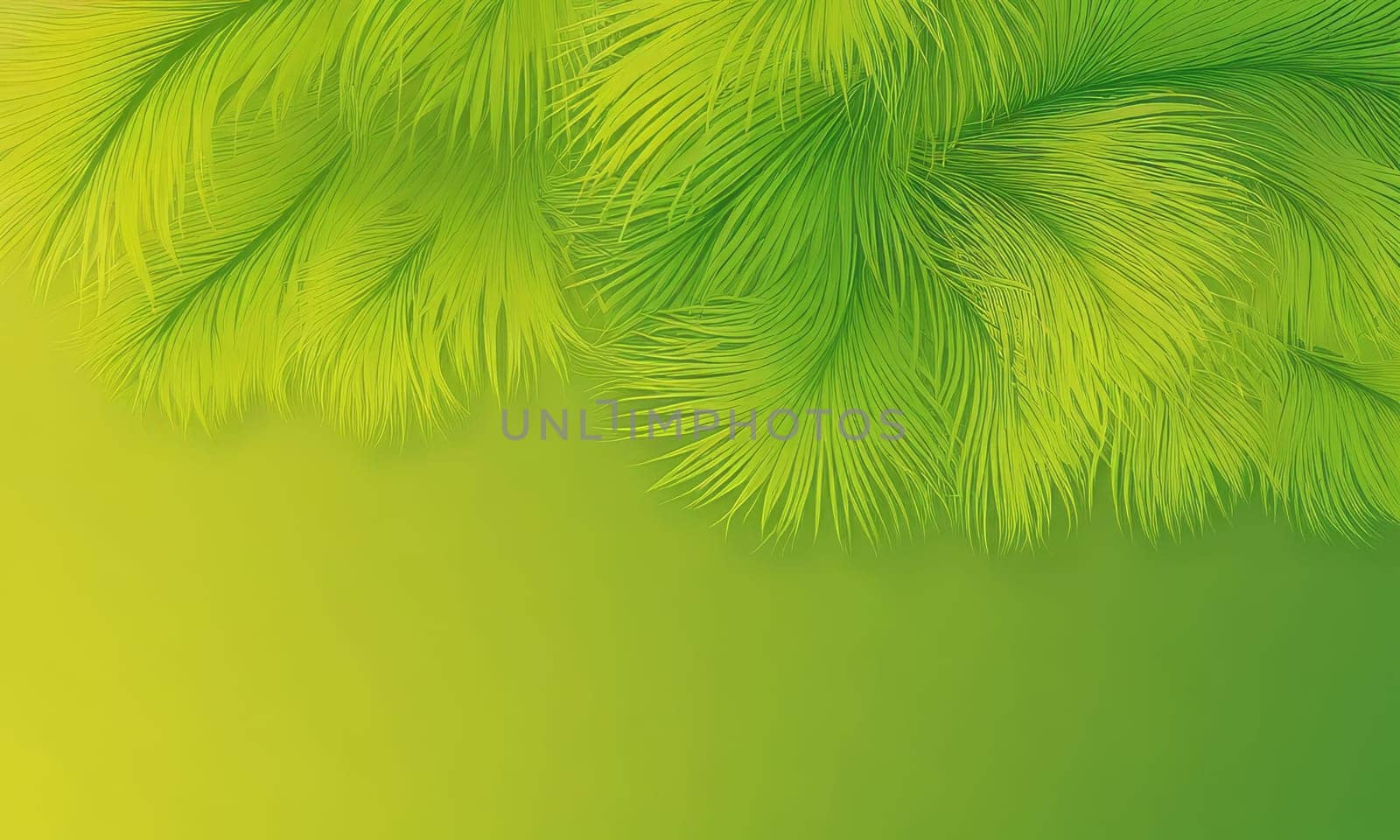 A gradient wallpaper with Feathered shapes using lime and medium orchid gradient colors. Generative AI.