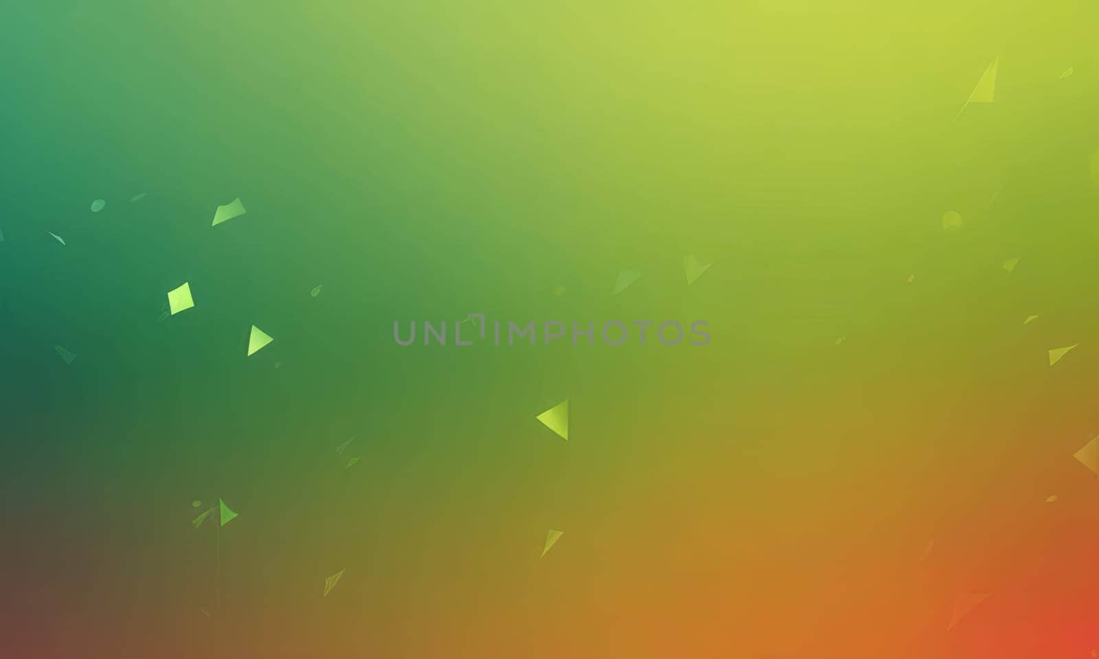 A gradient wallpaper with Arrow shapes using green and tomato gradient colors. Generative AI.