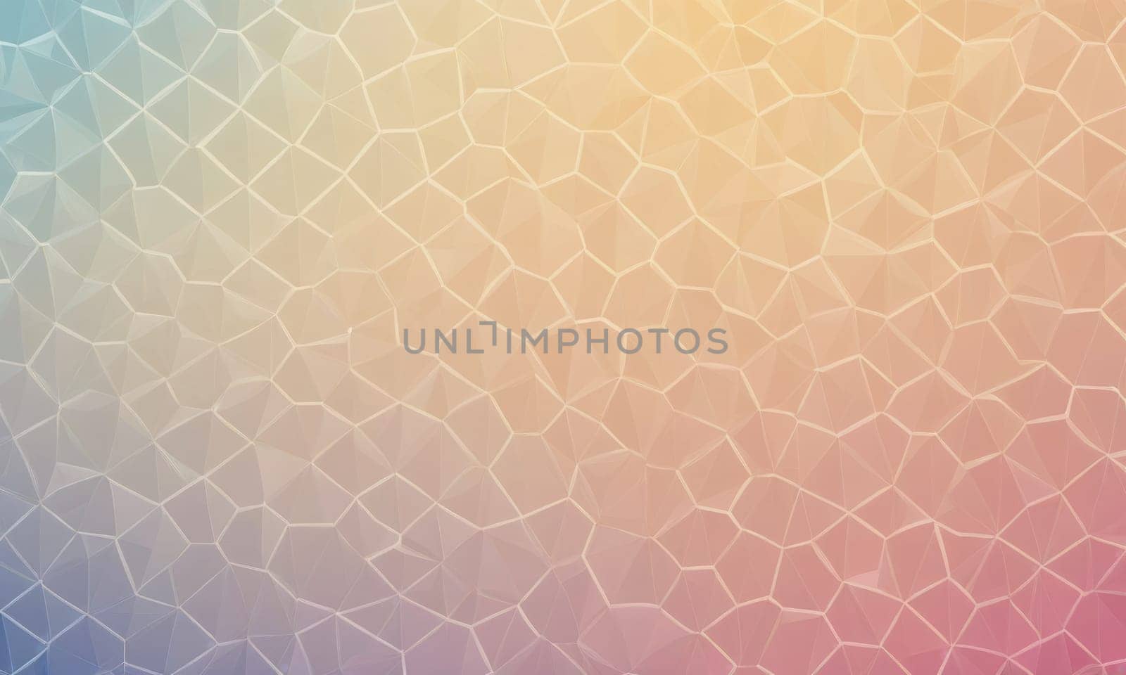 A gradient wallpaper with Pentagonal shapes using white and linen gradient colors. Generative AI.