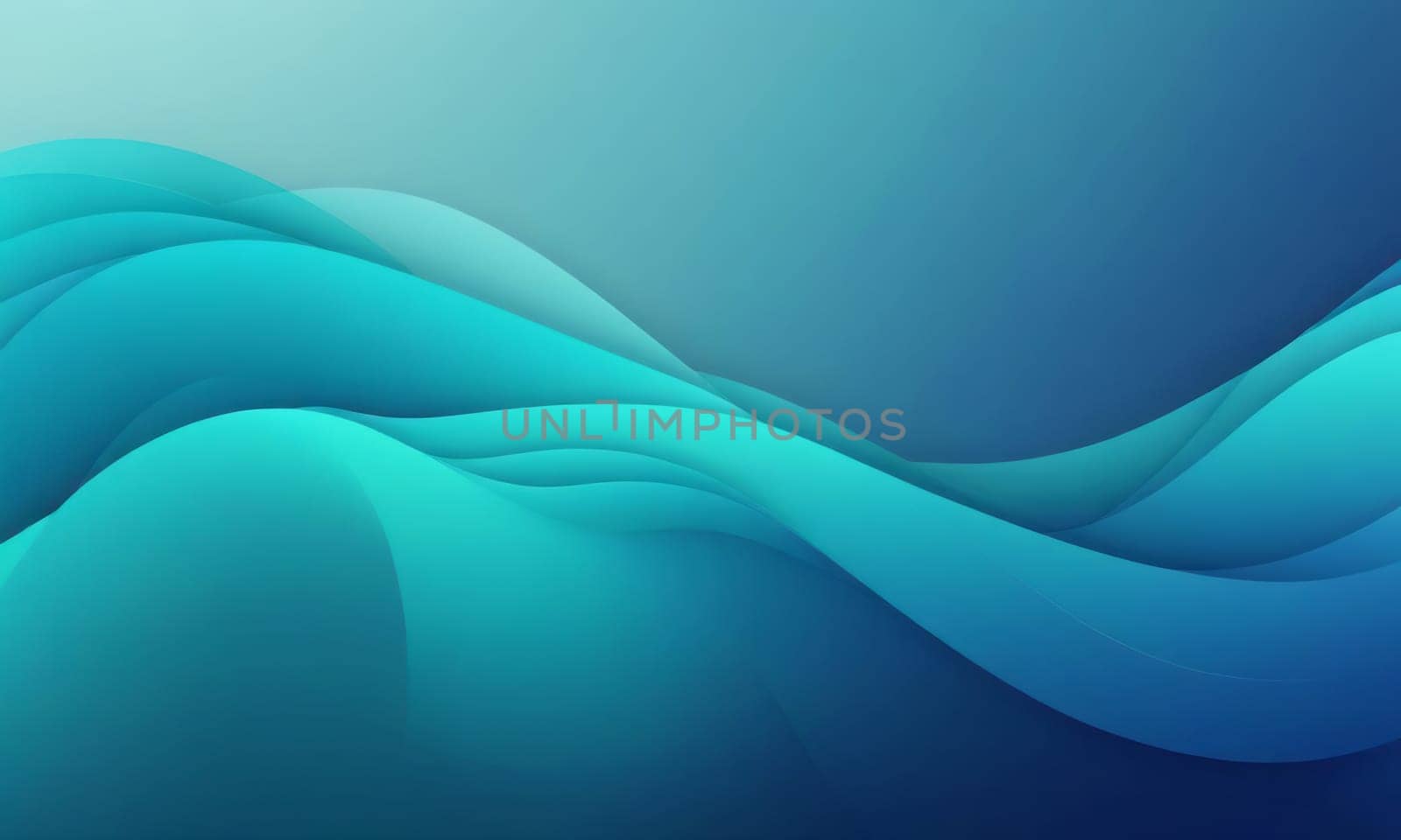 A gradient wallpaper with Guilloche shapes using teal and deepskyblue gradient colors. Generative AI.