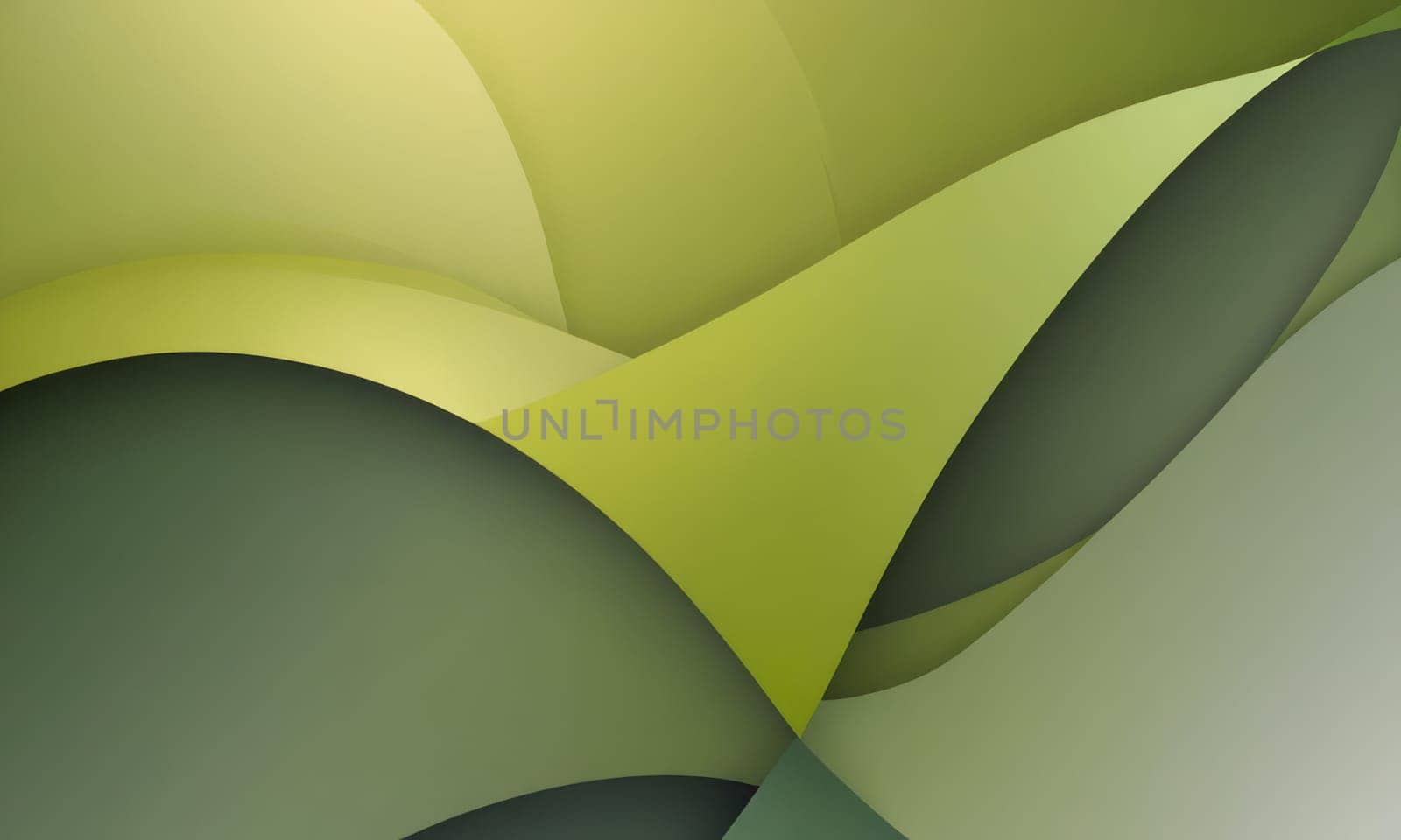 A gradient wallpaper with Patched shapes using olive and gray gradient colors. Generative AI.