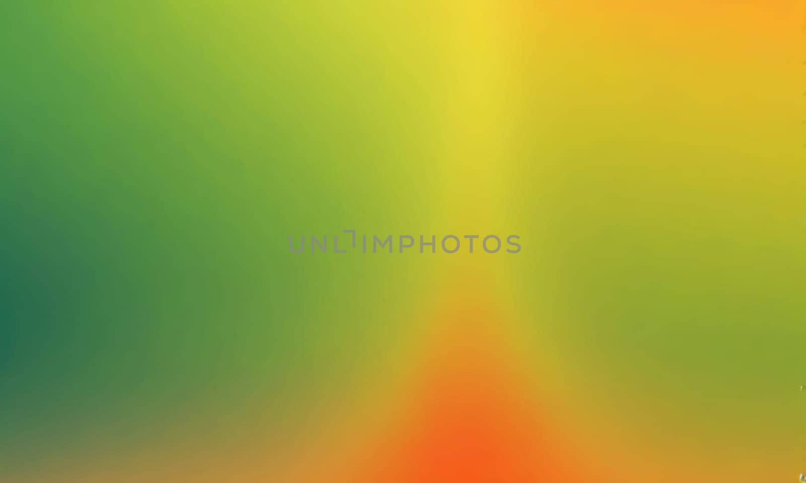 A gradient wallpaper with Conical shapes using green and orange gradient colors. Generative AI.