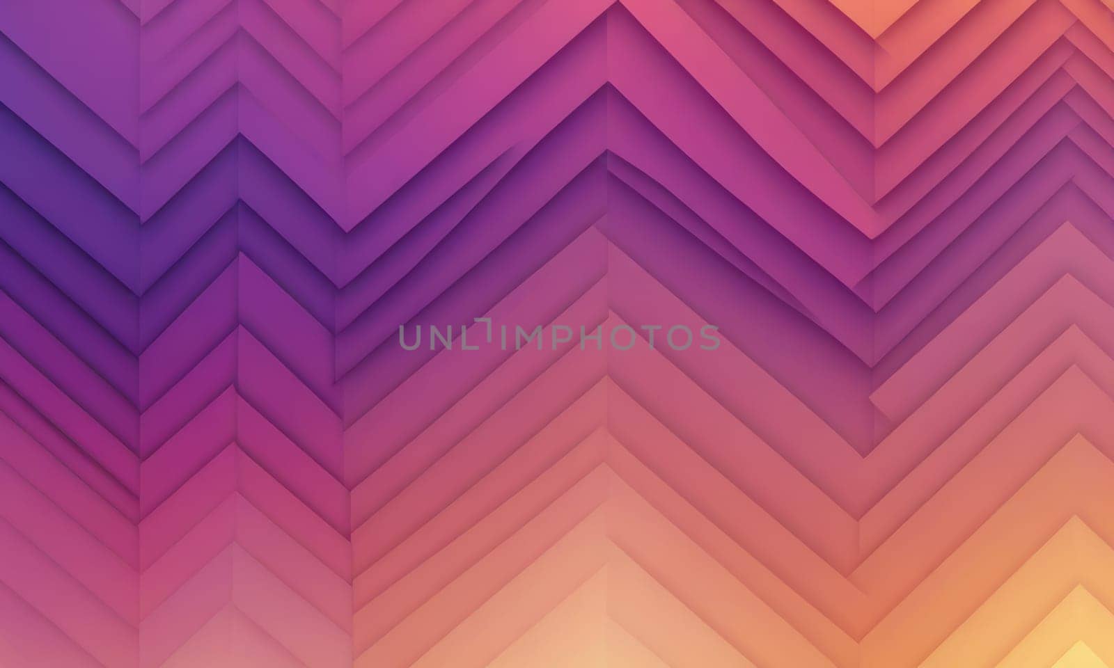 A gradient wallpaper with Zigzag shapes using purple and bisque gradient colors. Generative AI.