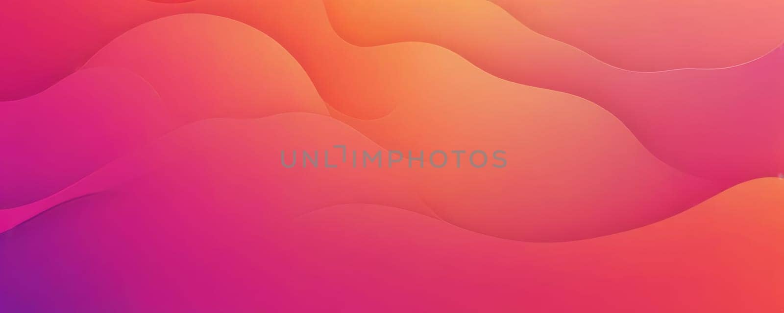 A gradient wallpaper with Looped shapes using fuchsia and coral gradient colors. Generative AI.