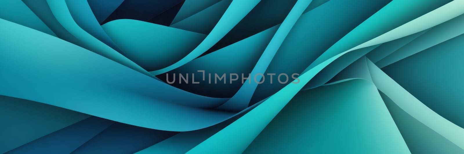 Intertwined Shapes in Teal and Light-blue by nkotlyar