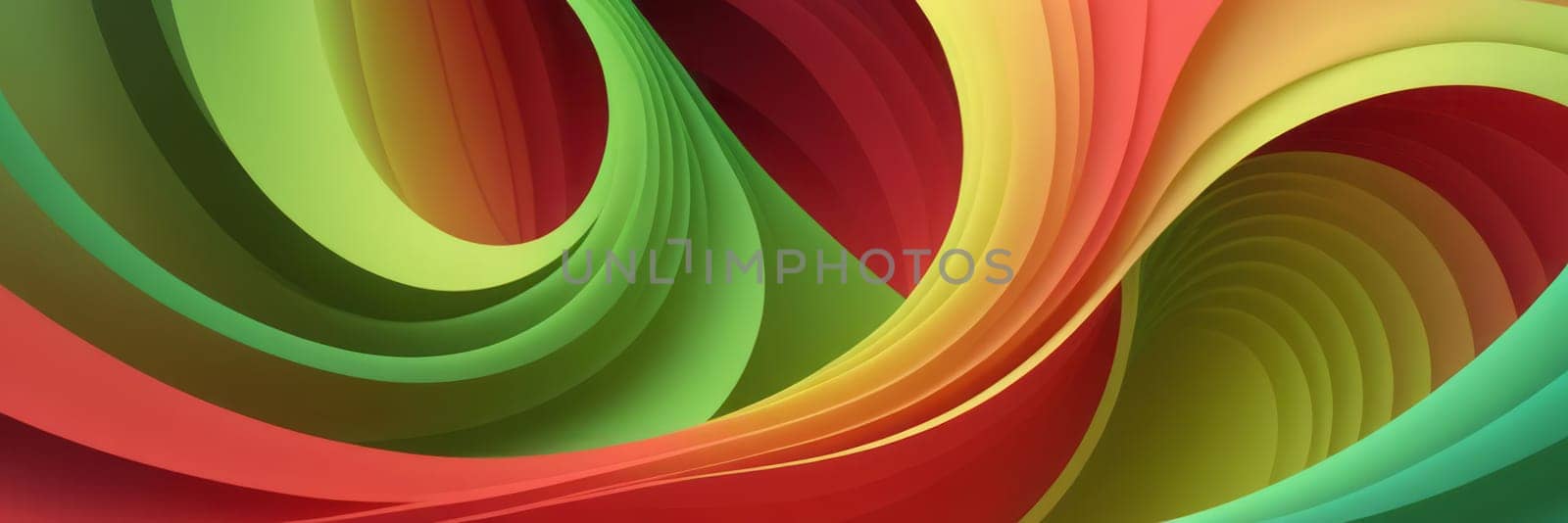 Vortex Shapes in Red and Light green by nkotlyar