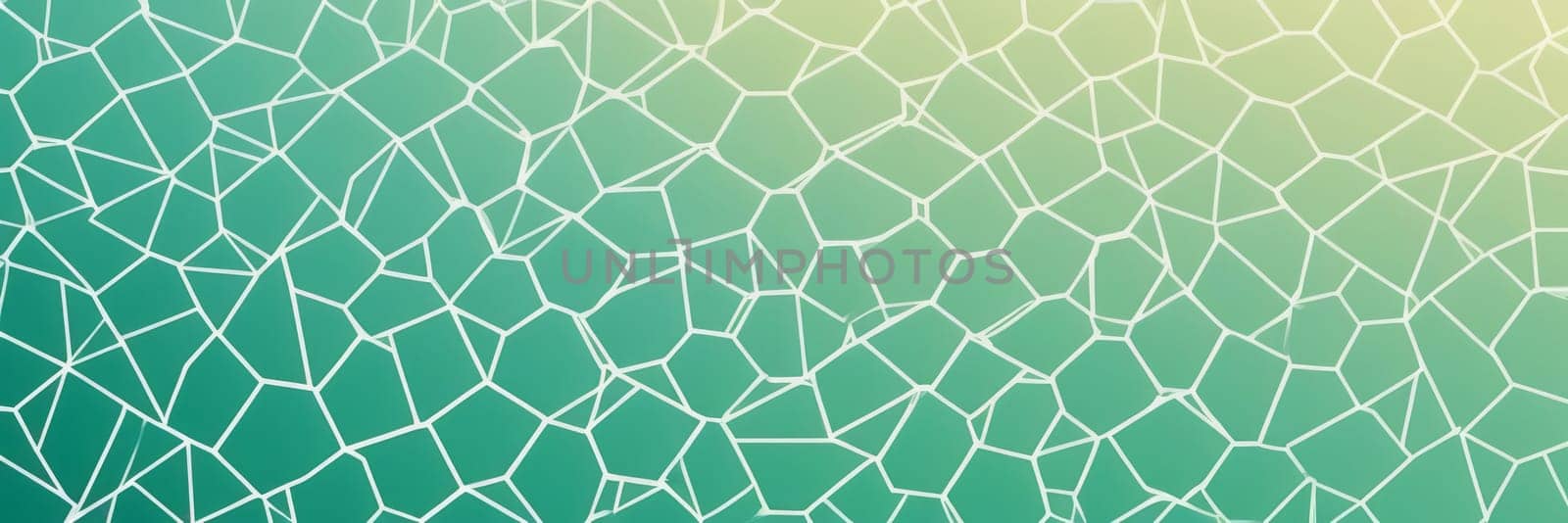 A gradient wallpaper with Pentagonal shapes using white and mint cream gradient colors. Generative AI.