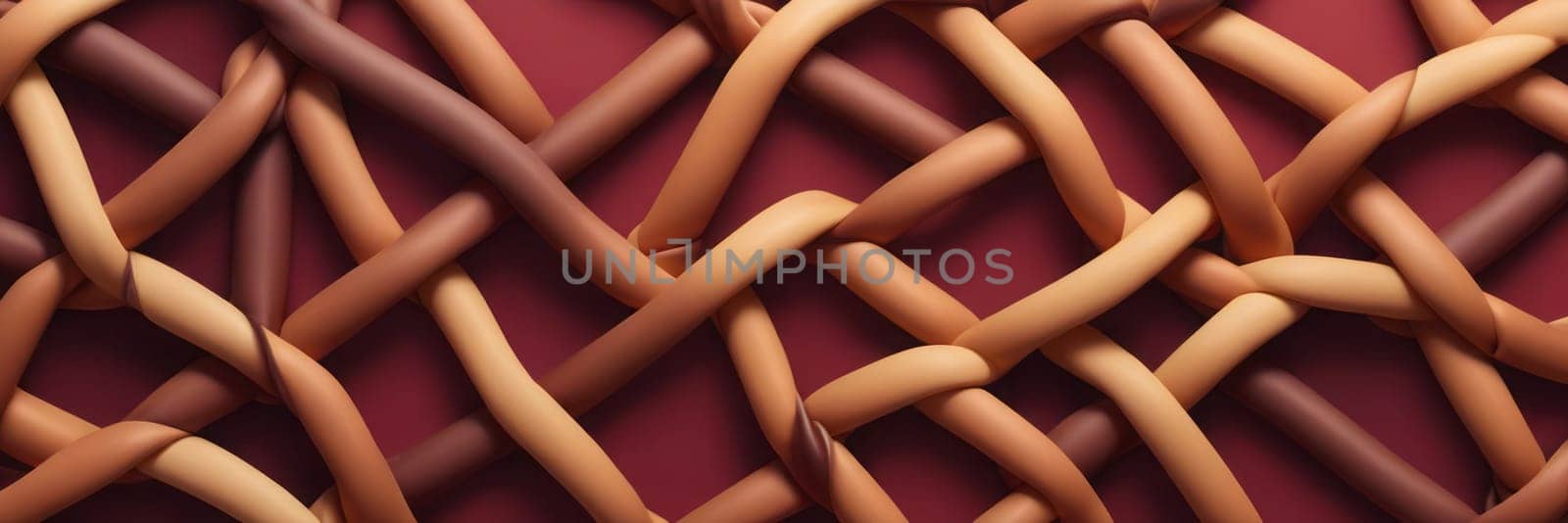 Knotted Shapes in Maroon and Chocolate by nkotlyar