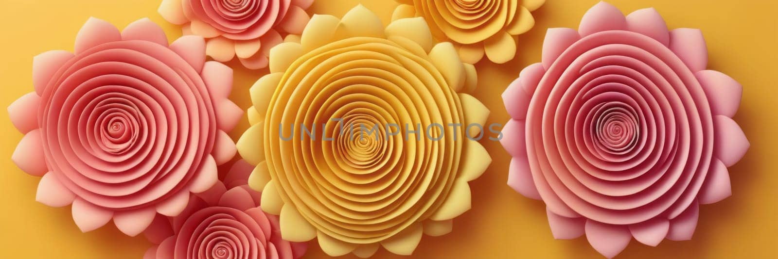 Yellow Rosette Shapes Gradient Wallpaper by nkotlyar