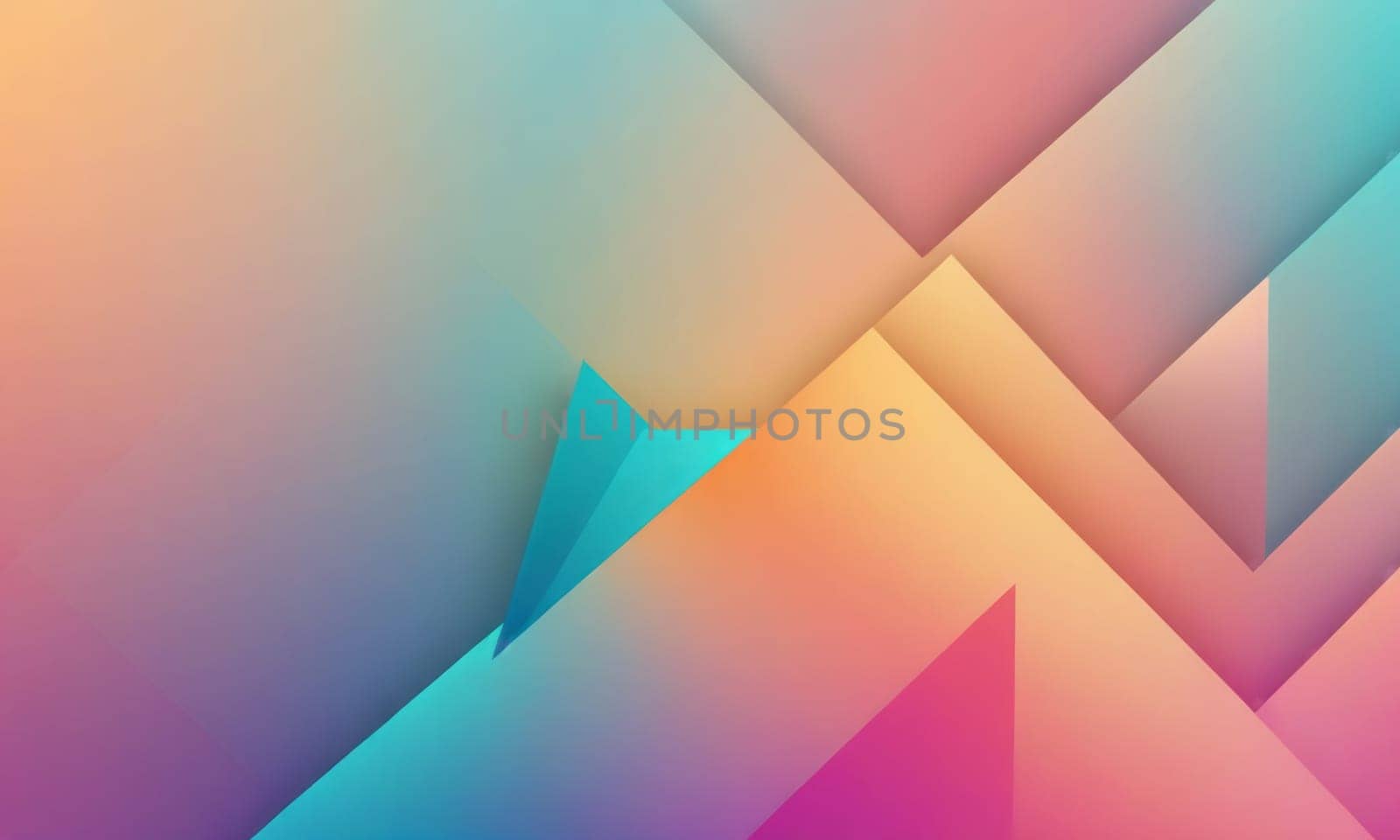 A gradient wallpaper with Arrow shapes using aqua and peach puff gradient colors. Generative AI.