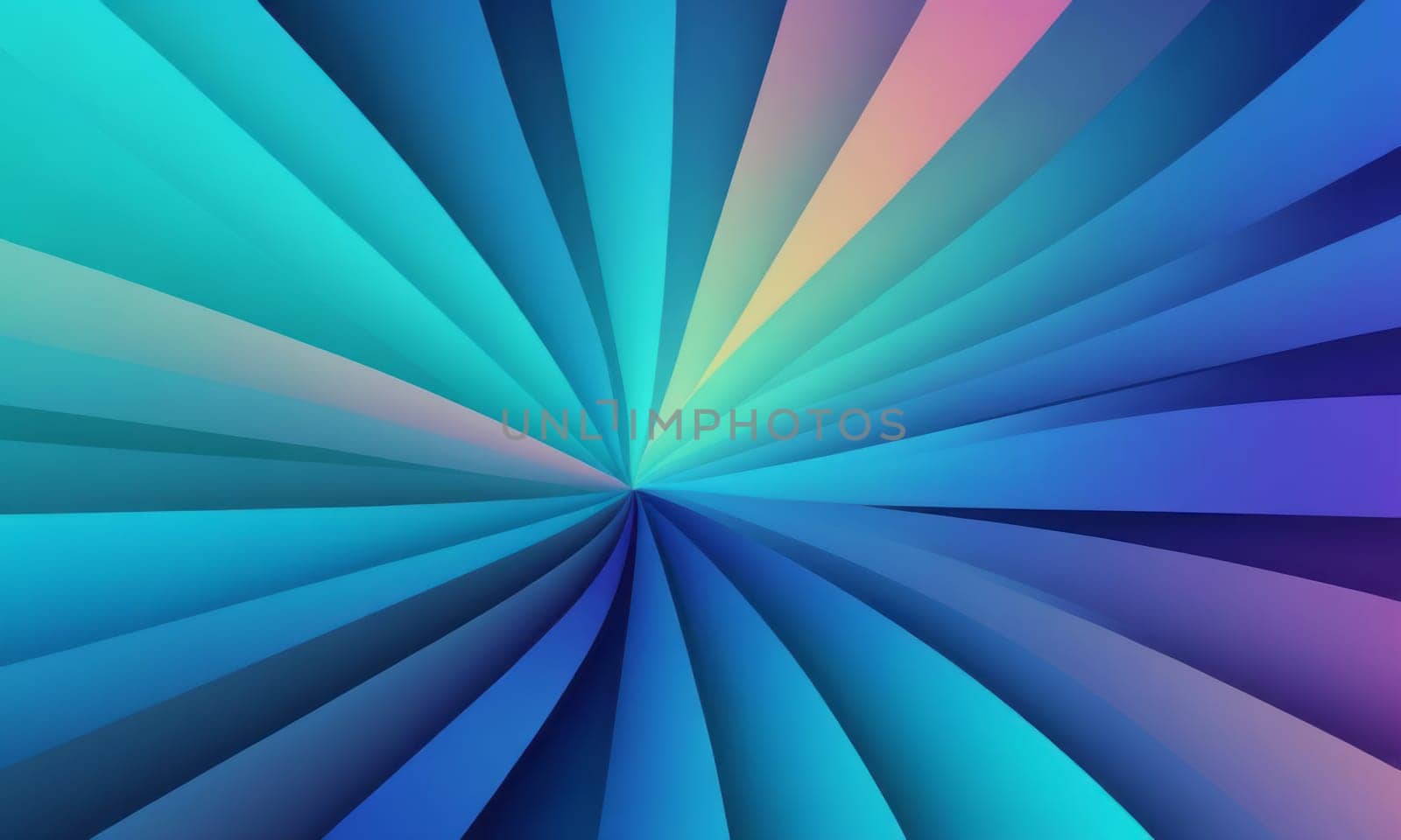 A gradient wallpaper with Cylindrical shapes using blue and dark cyan gradient colors. Generative AI.
