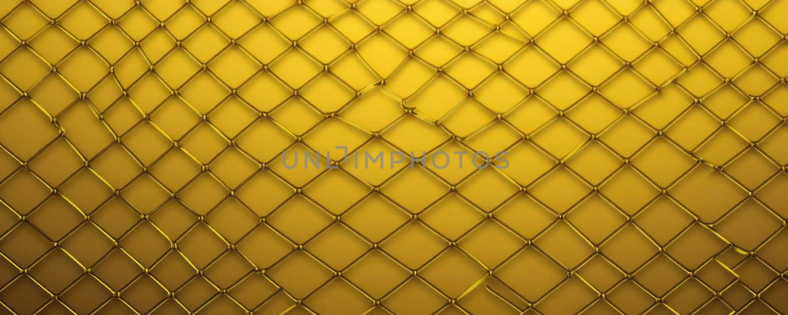 A gradient wallpaper with Lattice shapes using yellow and dark khaki gradient colors. Generative AI.