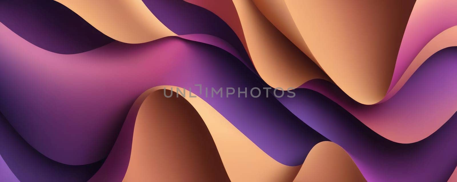 A gradient wallpaper with Freeform shapes using purple and rosy brown gradient colors. Generative AI.