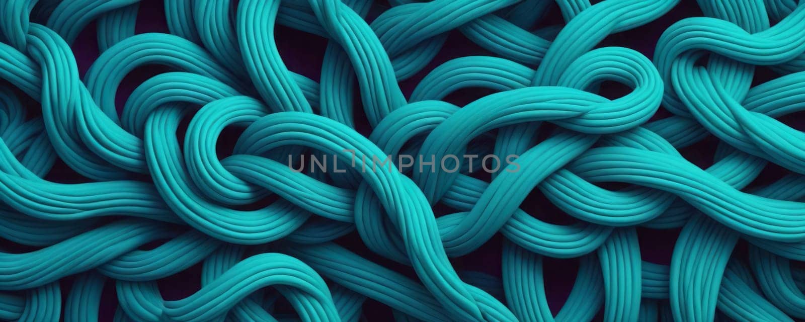 Knotted Shapes in Teal Royal blue by nkotlyar