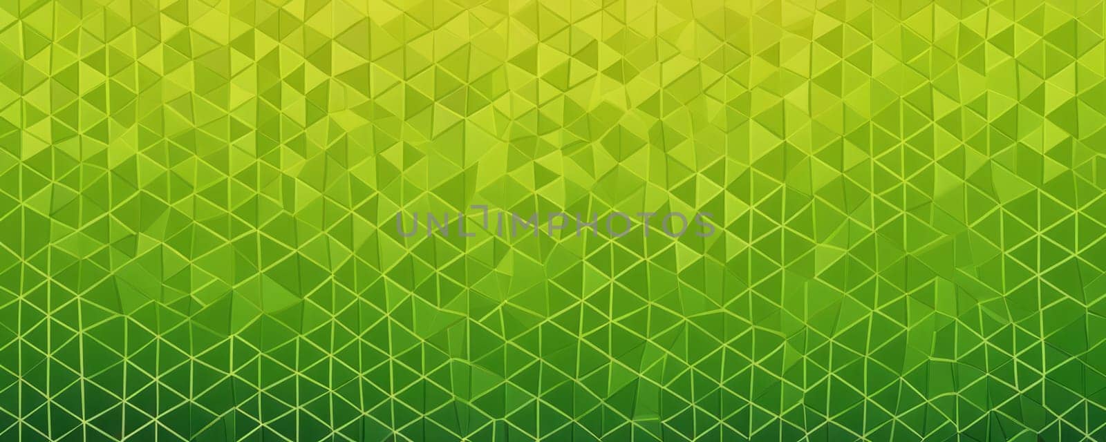 A gradient wallpaper with Mosaic shapes using olive and lime green gradient colors. Generative AI.