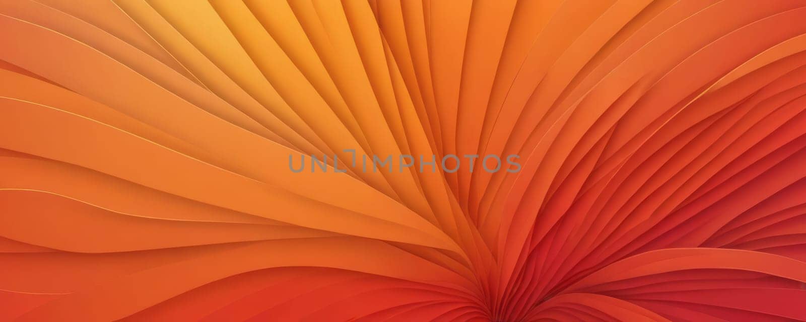 A gradient wallpaper with Fanned shapes using orange and Indian red gradient colors. Generative AI.