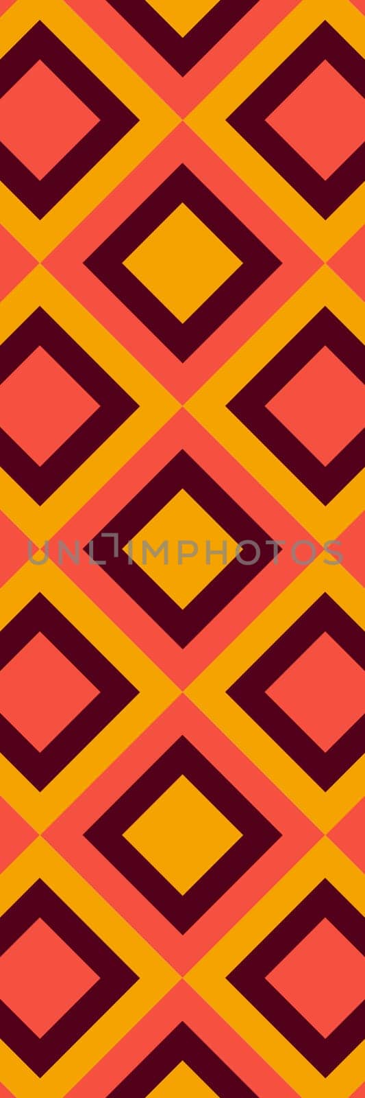 retro bookmark with geometrical pattern with diamonds