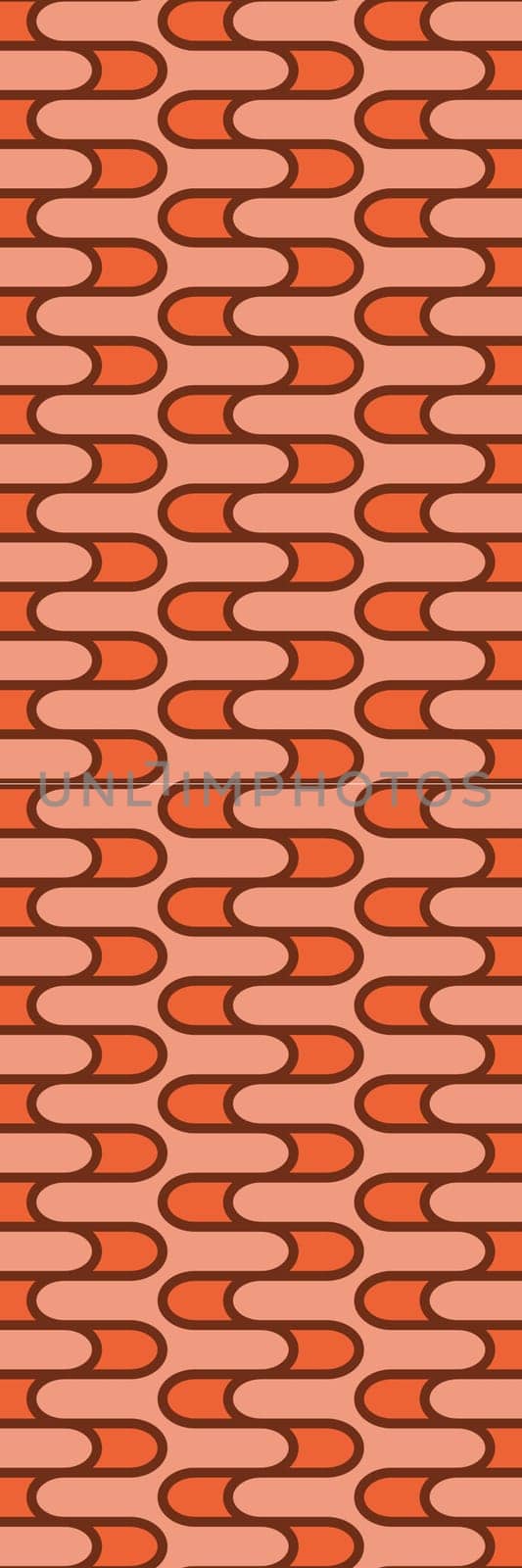 retro bookmark with geometrical pattern with wavy shapes