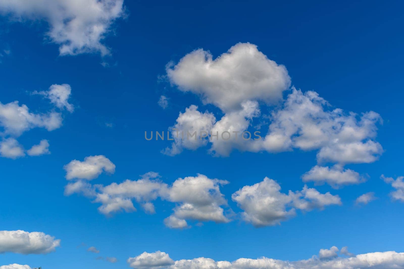 blue sky and clouds on a sunny day in Latvia