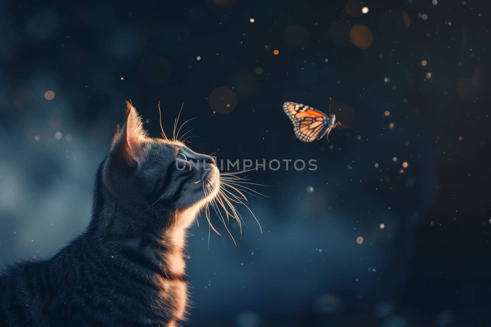 Portrait Cat horizontal wallpaper and background, Animal portrait..