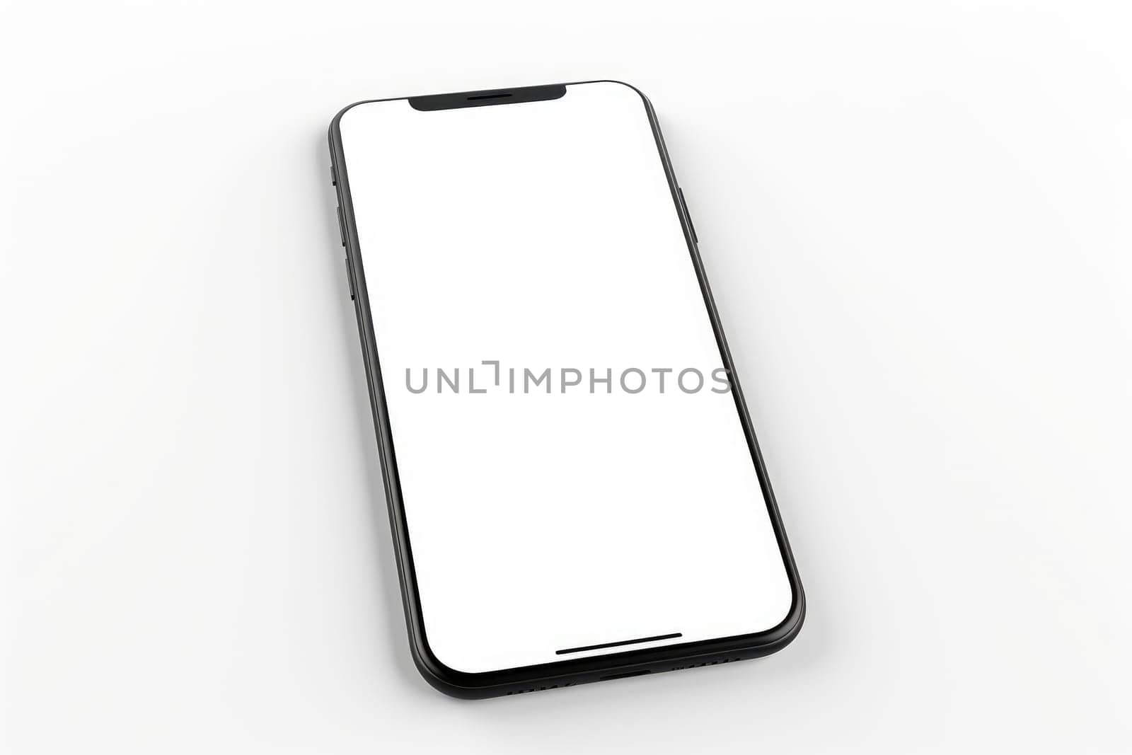 Smartphone iPhone for mockup, Handy, Cellphone Mockup, , Transparent white background, generative Ai.