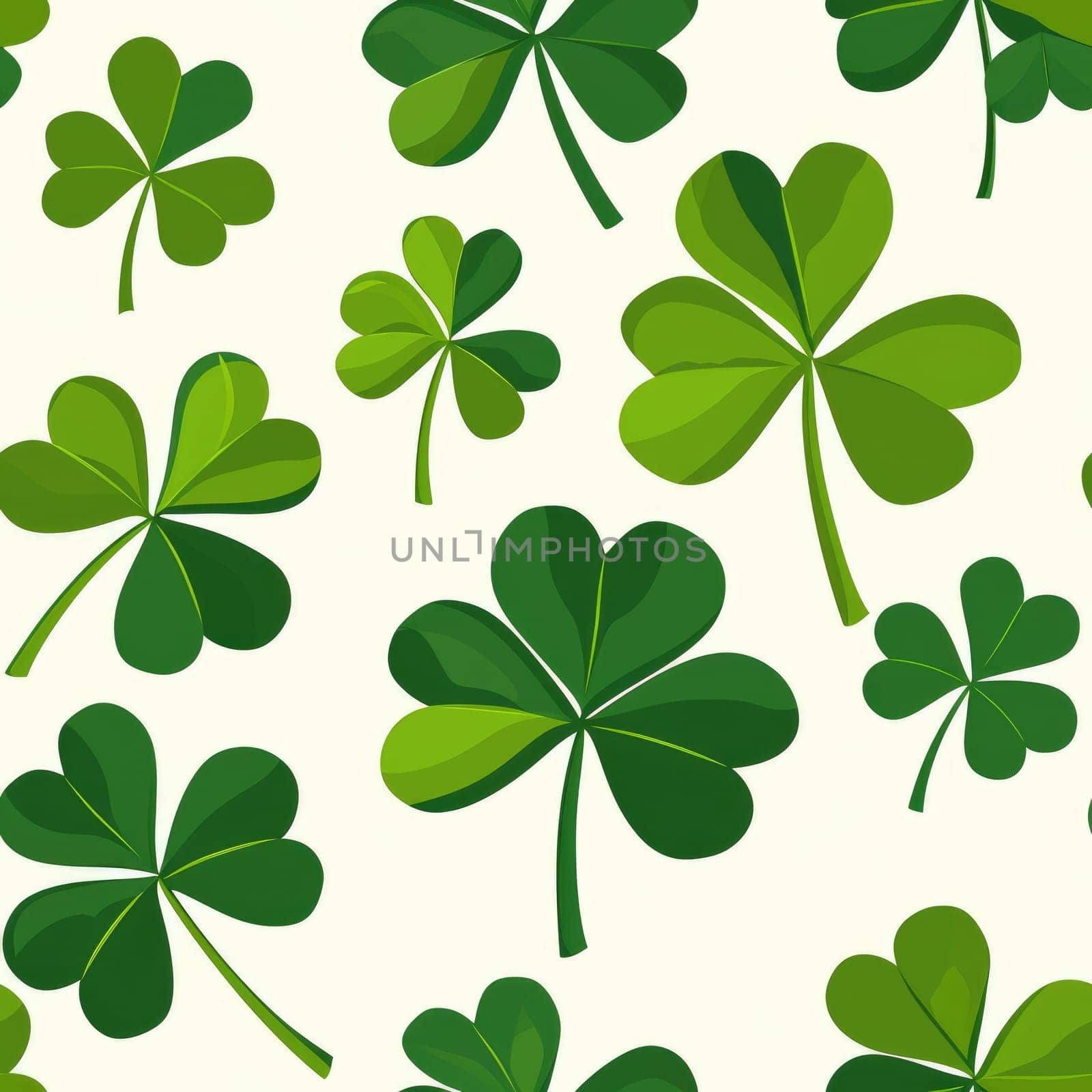 Seamles, Happy St Patrick's Day Background Holiday Illustration. Green Saint Patrick Generative AI design.