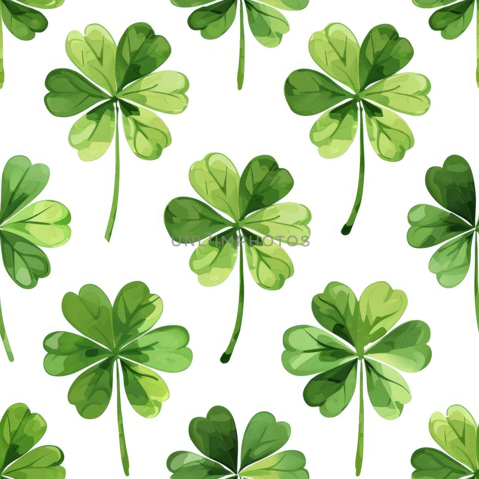 Seamles, Happy St Patrick's Day Background Holiday Illustration. Green Saint Patrick Generative AI design by matamnad