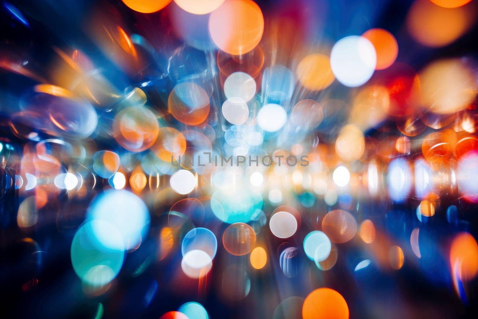 abstract bokeh lights on dark background,. generative ai by matamnad