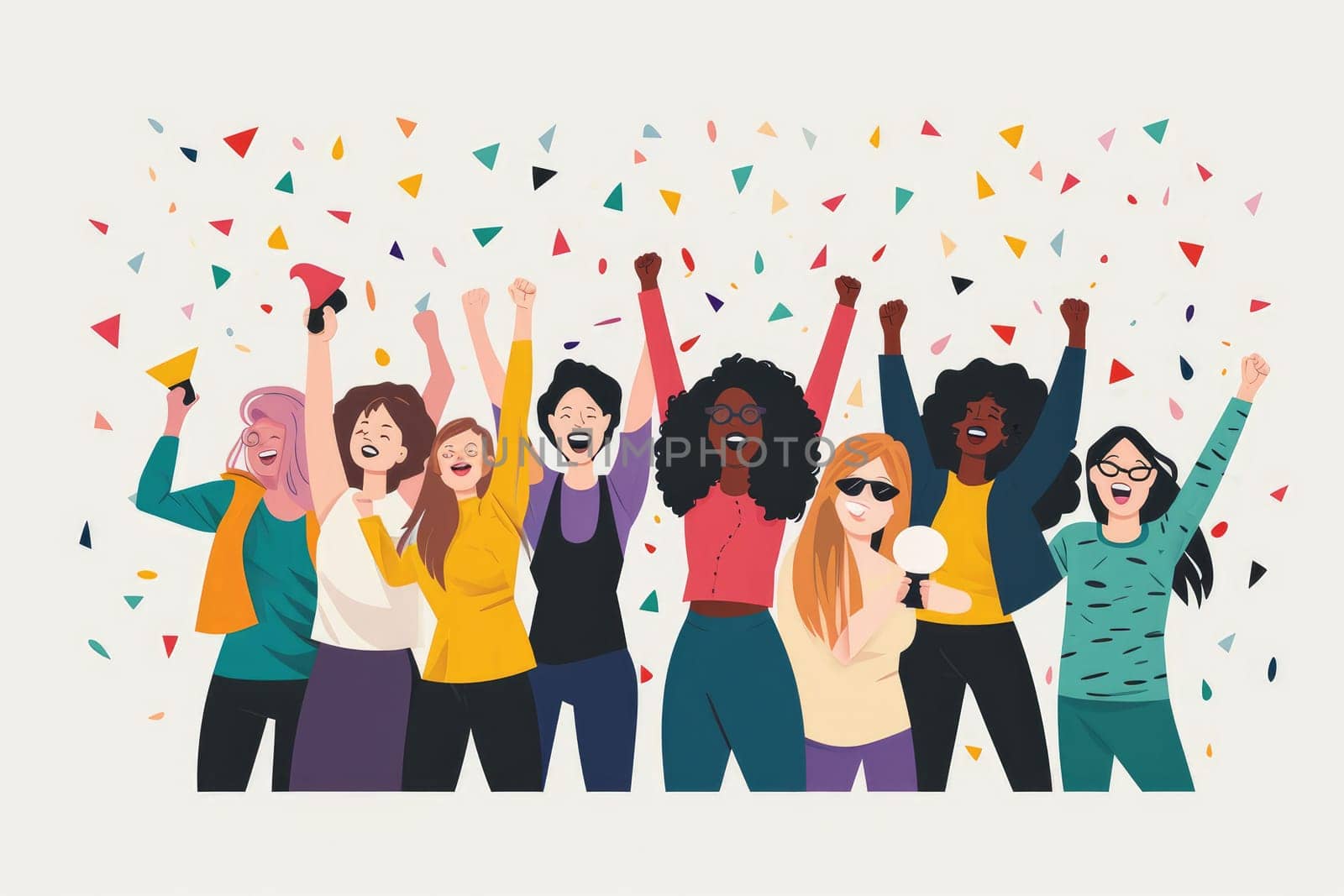 international women's day. Women's history month celebration background .generative ai.