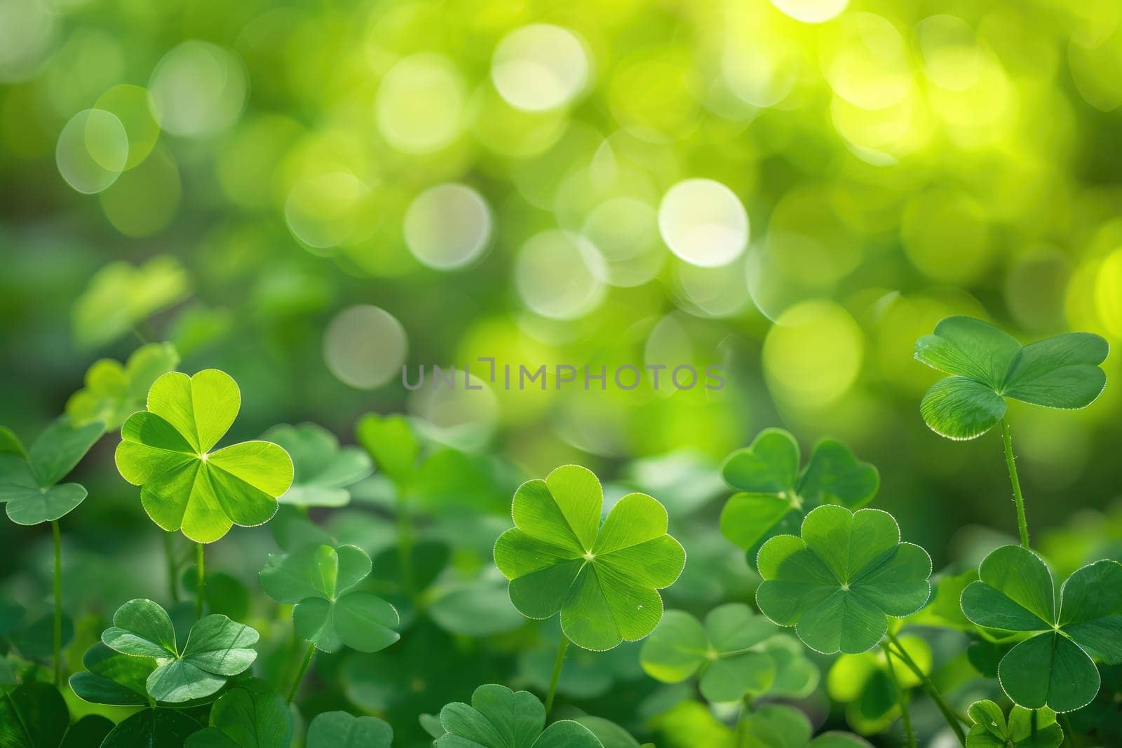 Happy St Patrick's Day Background Holiday Illustration. Green Saint Patrick .Generative AI by matamnad