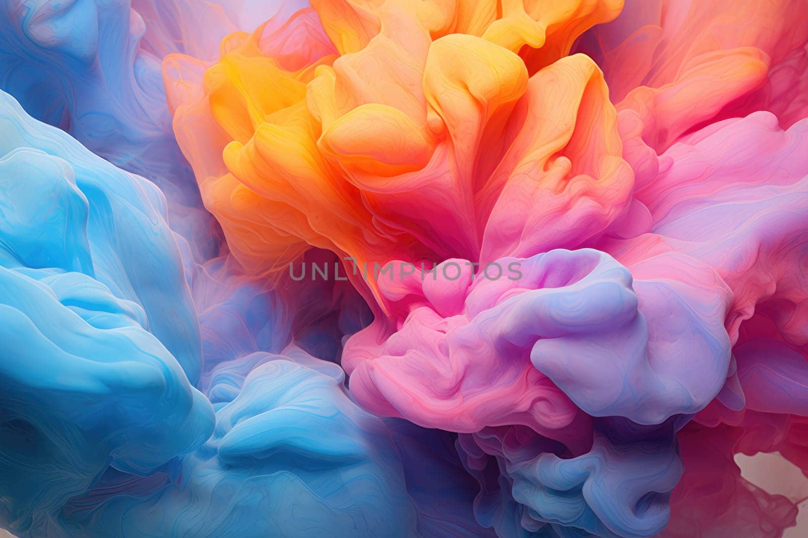 Colorful rainbow holi paint splash color powder explosion, generative ai by matamnad