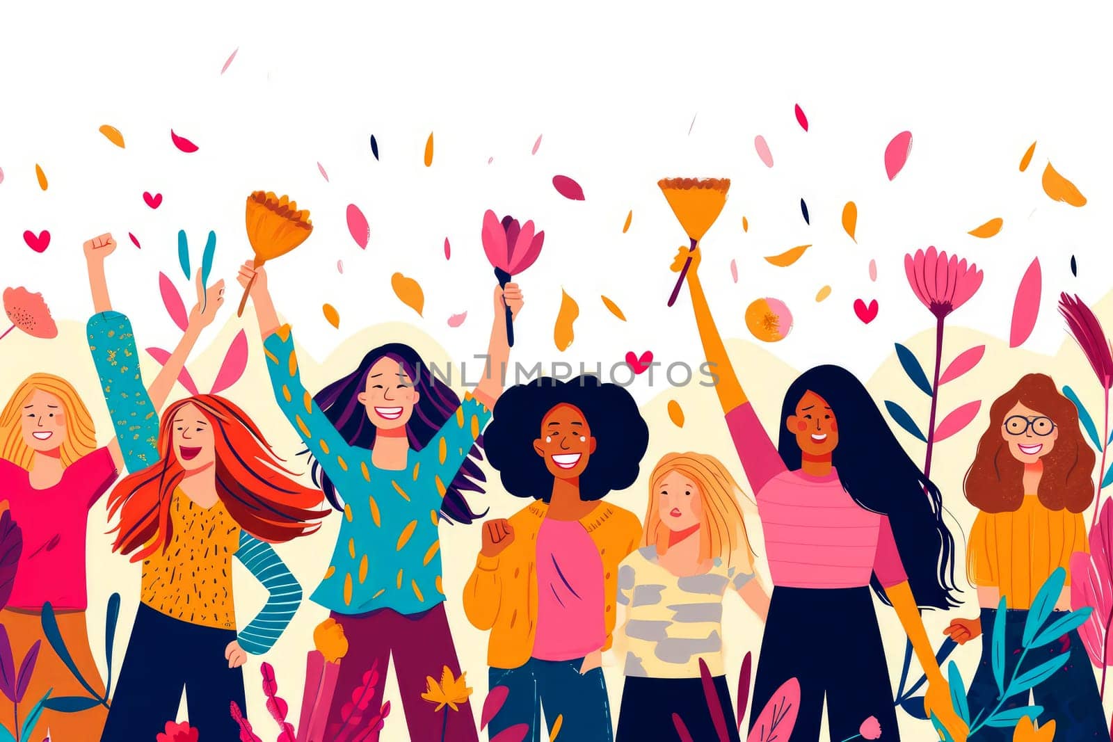 international women's day. Women's history month celebration background .generative ai.
