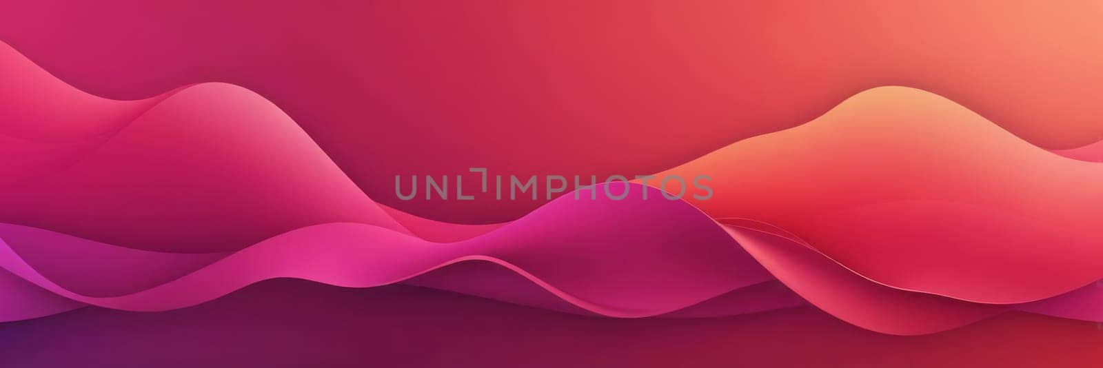 A gradient wallpaper with Sigmoid shapes using red and magenta gradient colors. Generative AI.