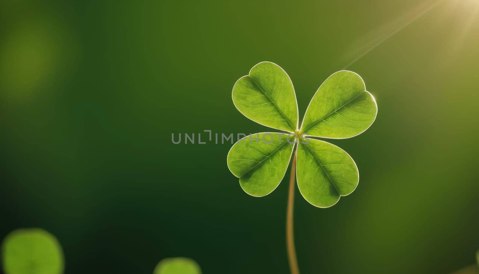 A close-up shot of fresh green clover leaves with water drops on a soft blurred background. This image symbolizes luck, nature, and growth.