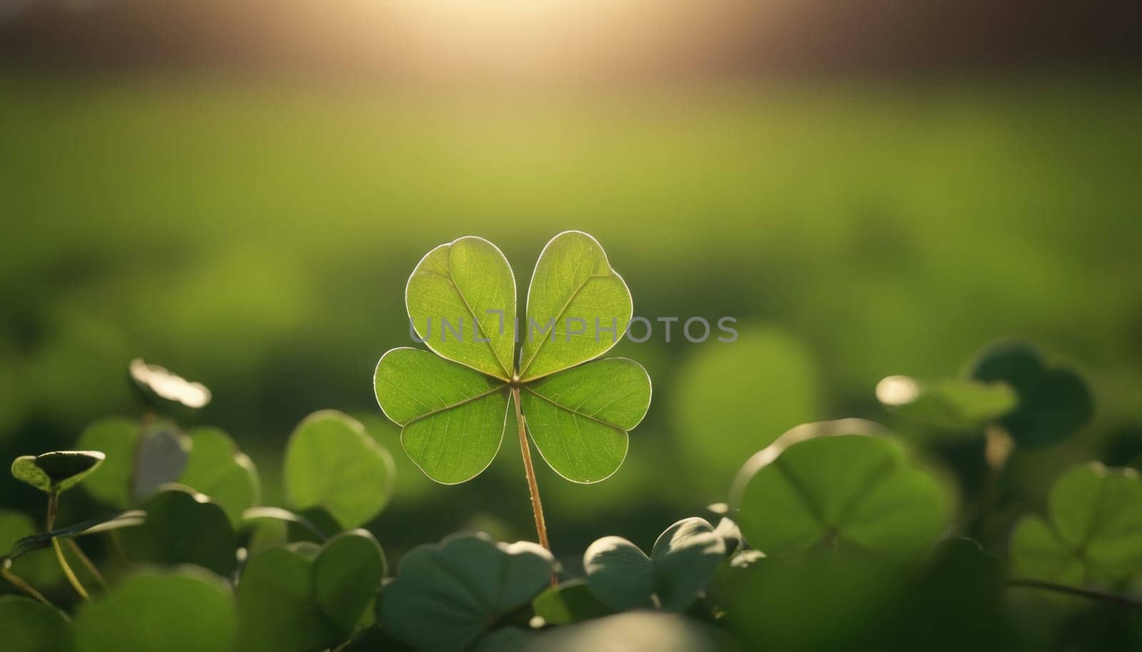 A close-up shot of fresh green clover leaves with water drops on a soft blurred background. This image symbolizes luck, nature, and growth.