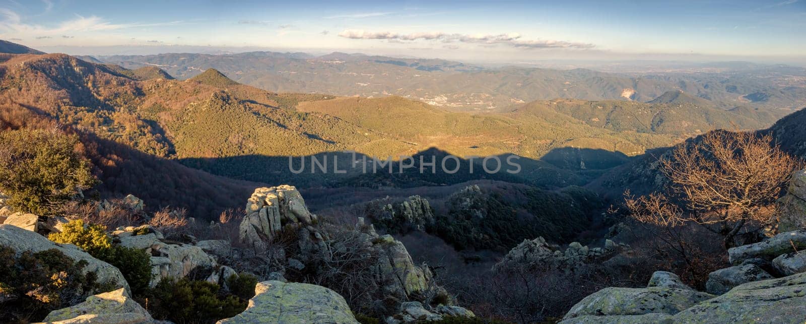 Panorama picture from Spanish mountain Montseny, near Santa fe del Montseny, Catalonia by Digoarpi