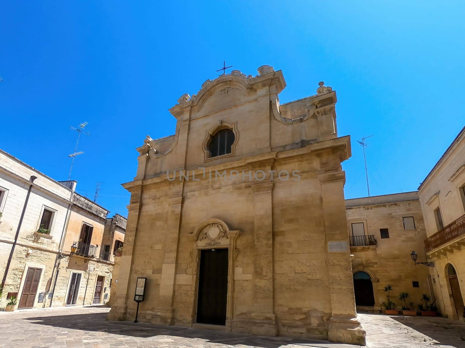 Old italian church in the baroque city of Lecce