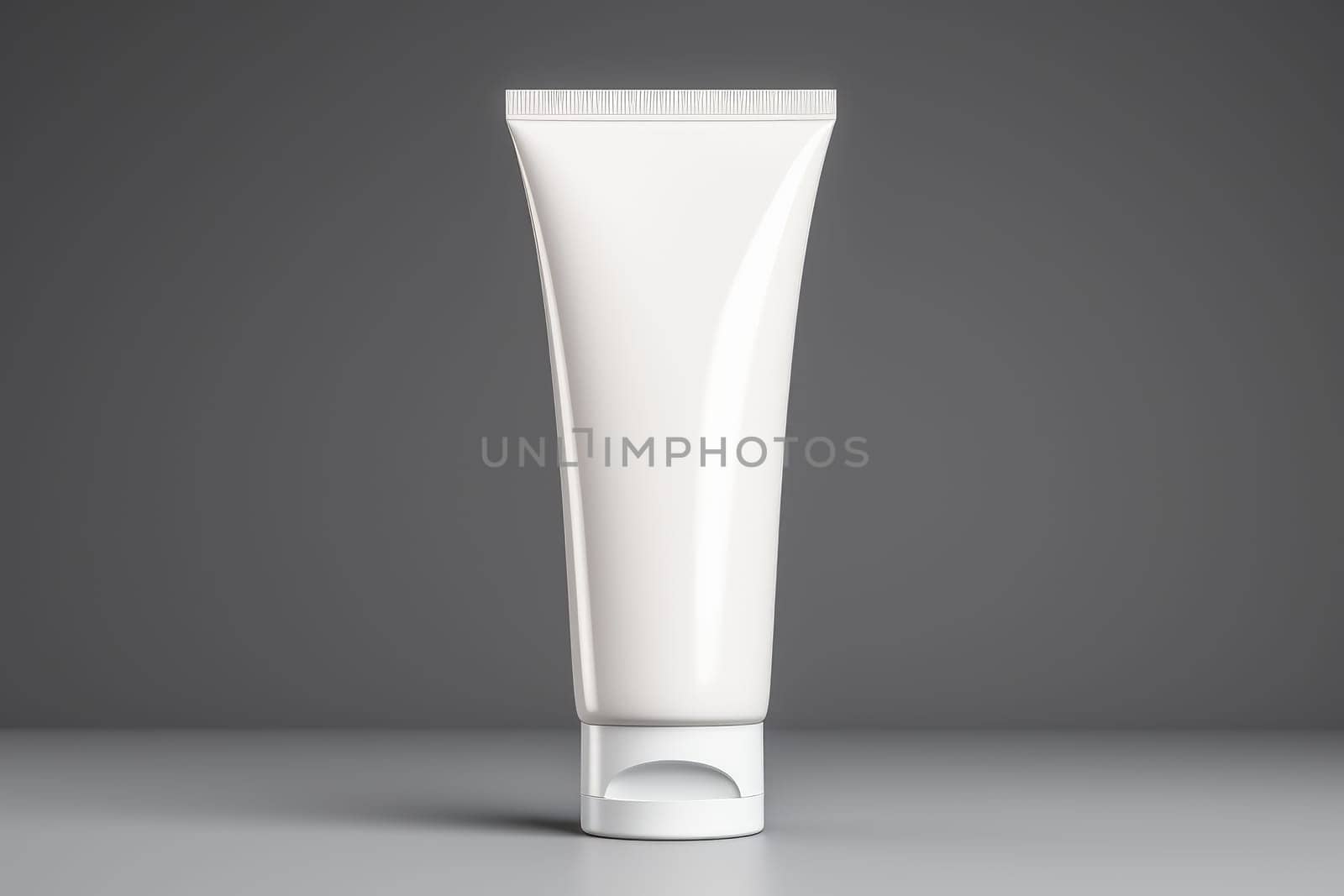 Blank white cosmetic tube mockup .generative AI.