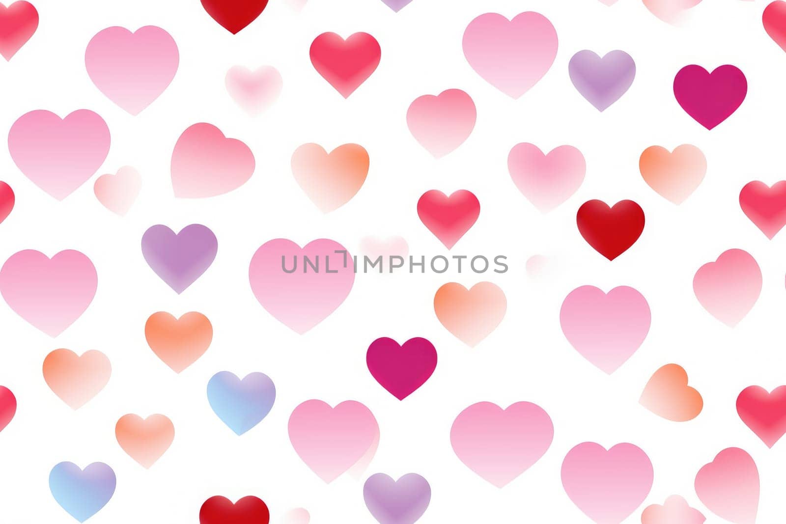 Layered hearts background. Lovely backdrop. Generative AI by matamnad