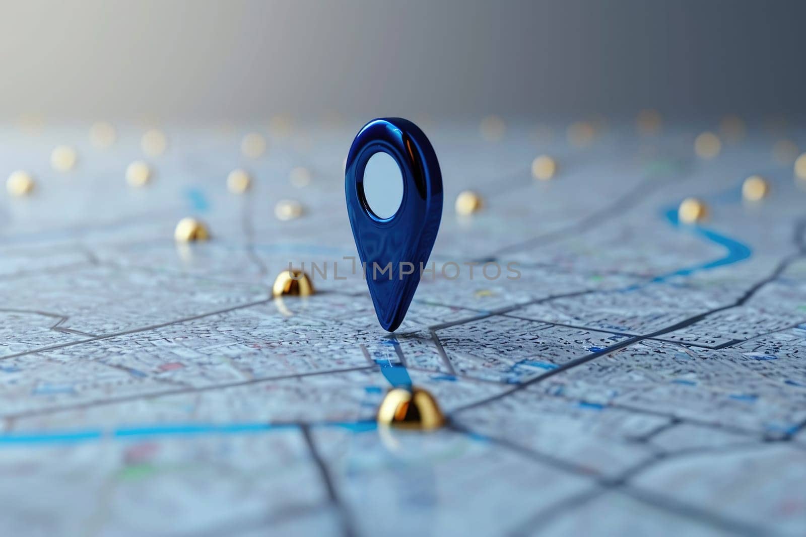 pin location icon for navigation or map, Generative Ai.