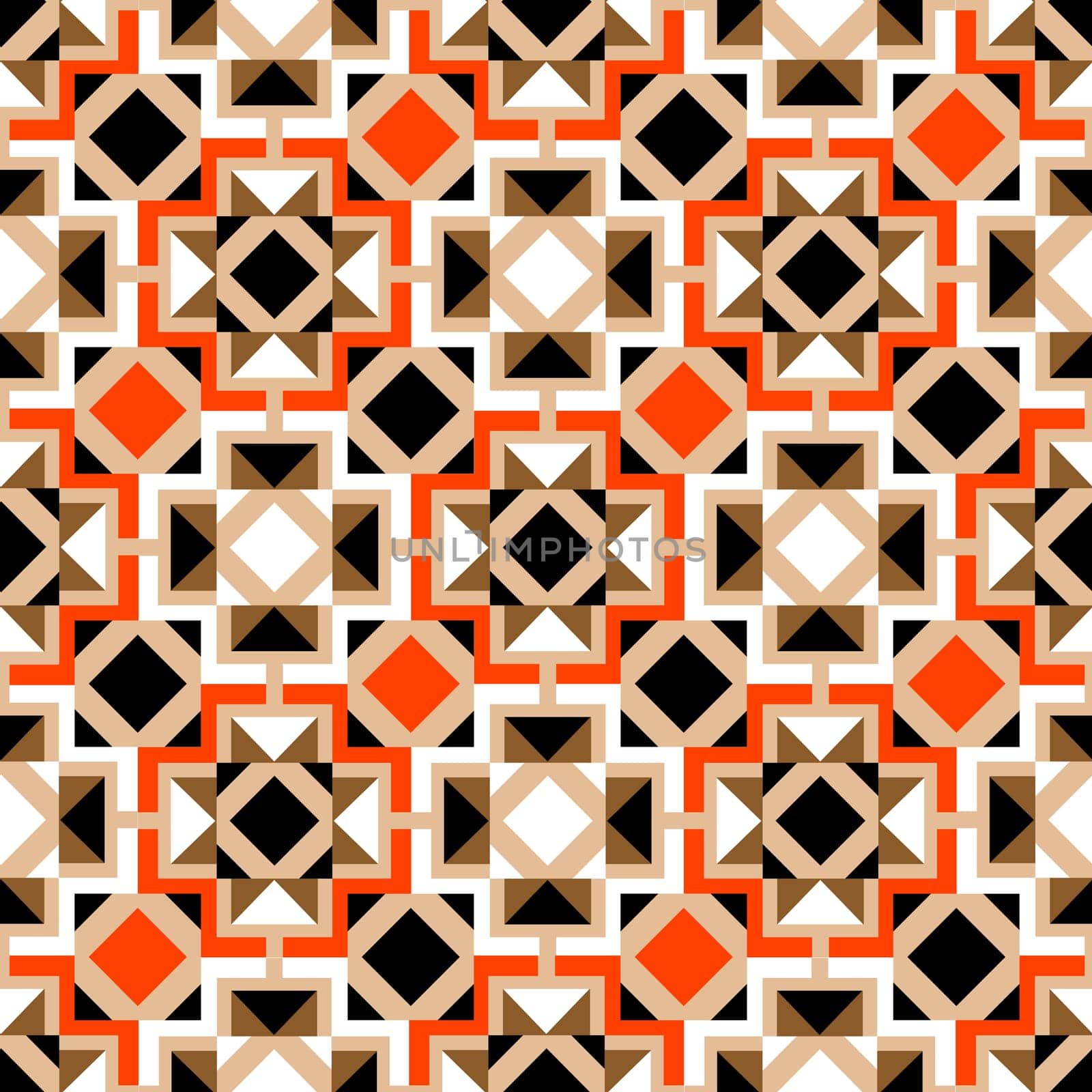 Seamless pattern with geometric shapes like a mosaic