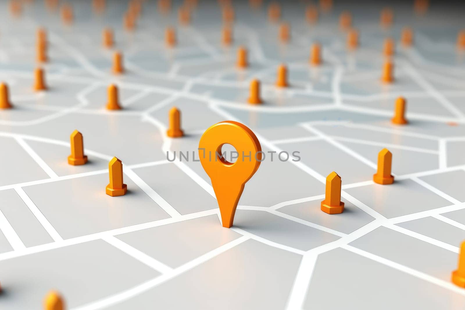 pin location icon for navigation or map, Generative Ai.