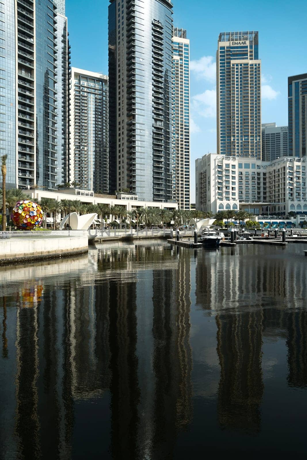 8th january 2024, Dubai, UAE. Dubai creek harbour skyline with promenade by stan111