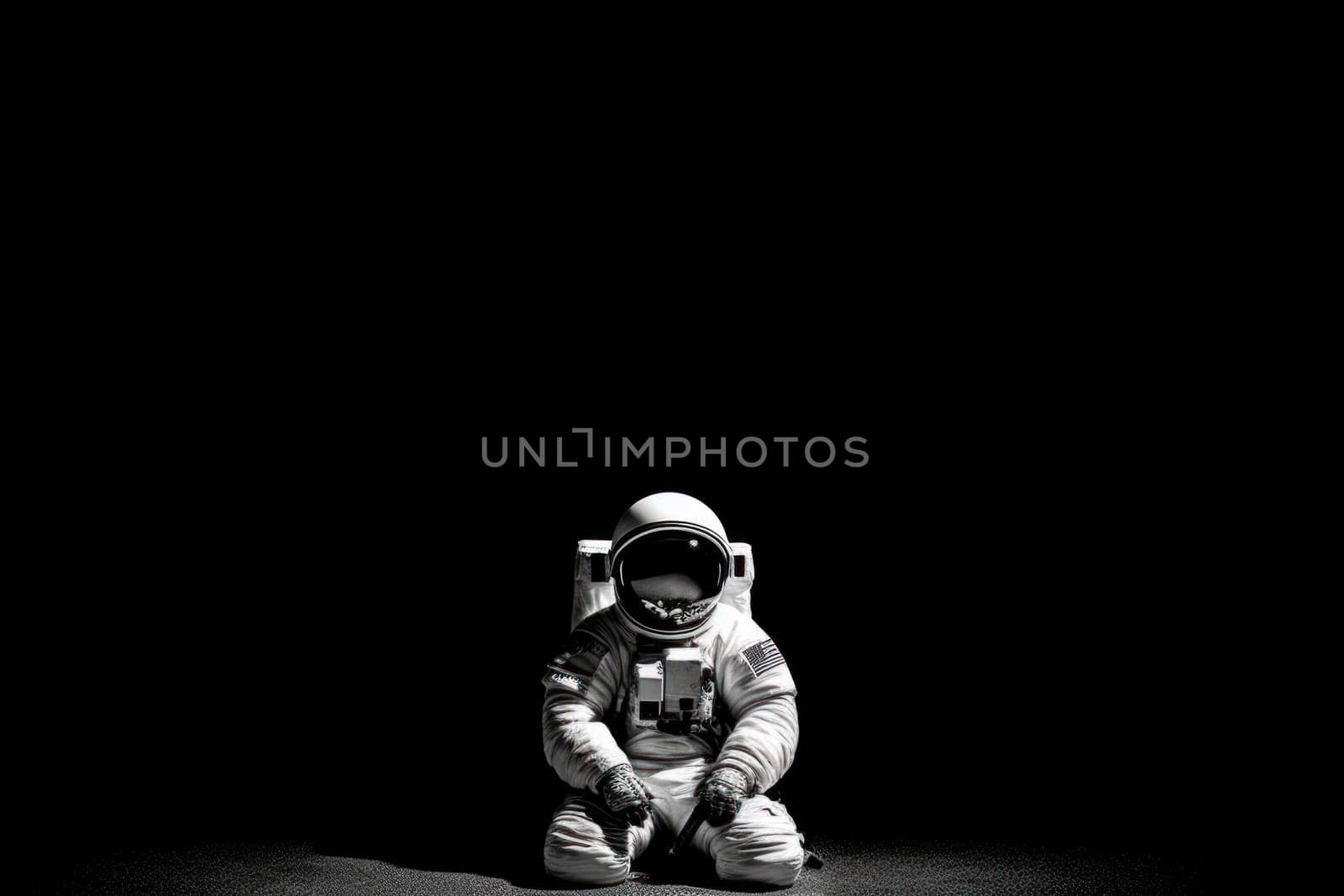 Photo of an astronaut in the black Generative AI.