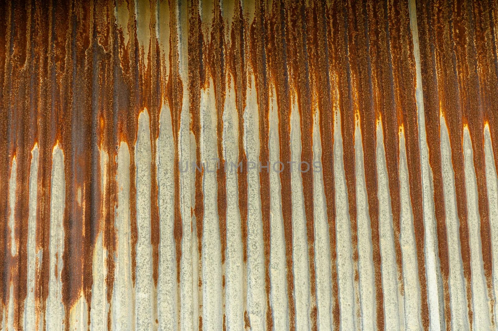 rusty sheet of profile metal as a background